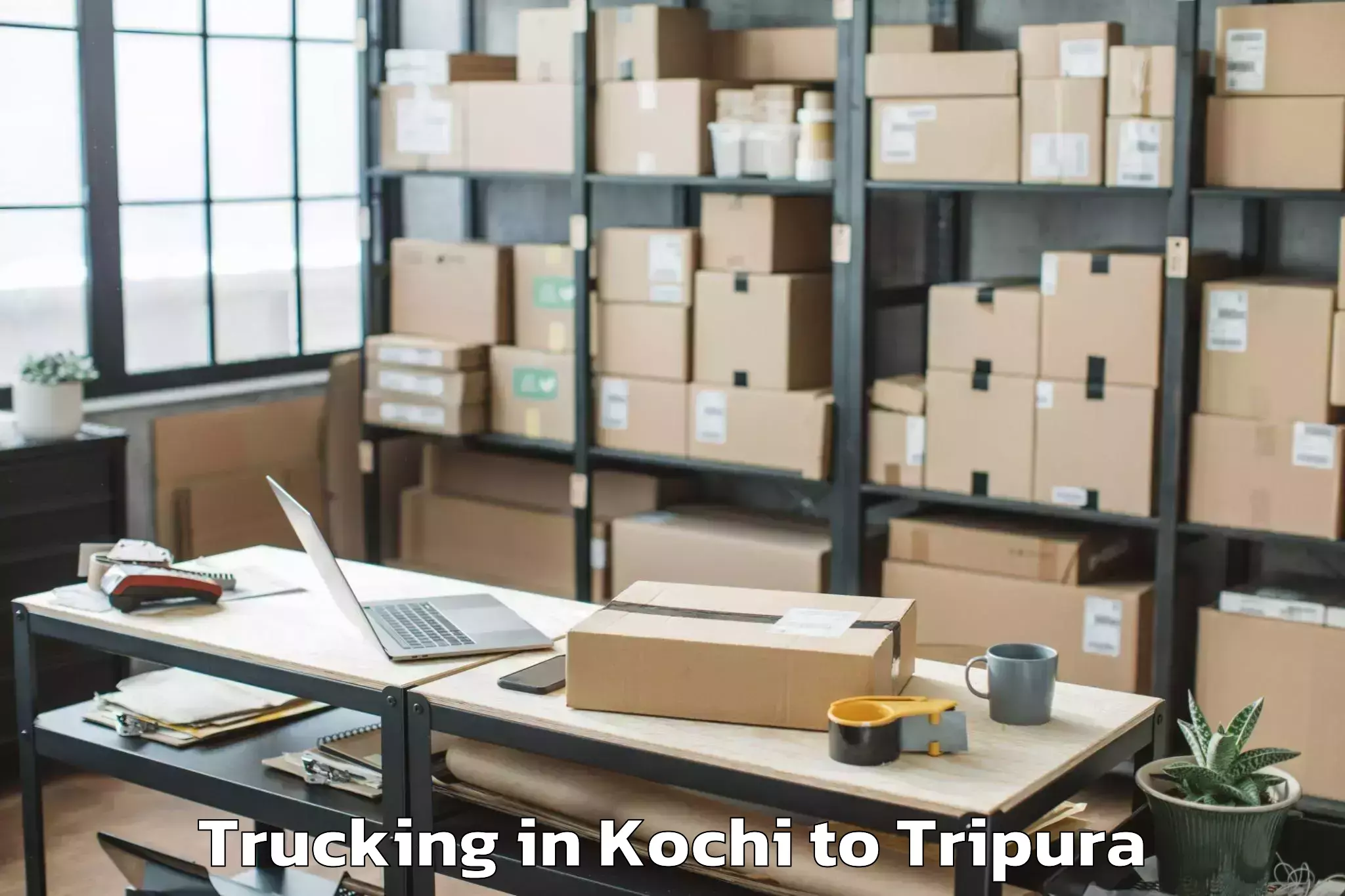 Hassle-Free Kochi to Santirbazar Trucking